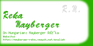 reka mayberger business card